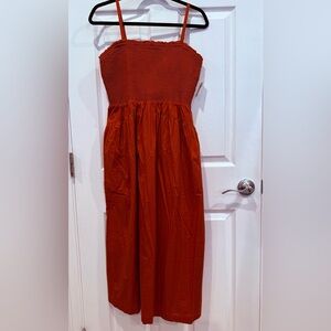 Old Navy Women's Burned Orange Midi Dress